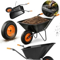 MOCNA TACZKA OGRODOWA BUDOWLANA SPAWANA 150L 210KG MISA PVC WÓZEK TRANSPORT