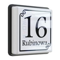 LED PODŚWIETLANY numer na dom tabliczka adresowa D