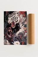 Plakat bez ramy 21x30cm Majestat Dżungli lew natura | Pomysł na Prezent