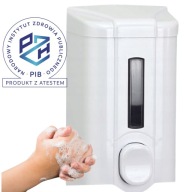 RĘCZNY DOZOWNIK DO MYDŁA POJEMNIK NA MYDŁO ZBIORNIK 500ML NAŚCIENNY TOALETA
