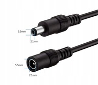 2x Kabel zasilający PRZEDŁUŻACZ DC 2,1/5,5mm 10 cm 2 szt