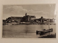 Pocztówka przedwojenna Malbork Marienburg Most Nogat Zamek Preuss ok. 1937