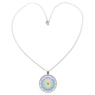 Naszyjnik wisiorek boho hippie mandala łańcuszek