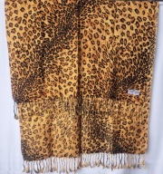 Pashmina szal całoroczny,apaszka w cętki 190x74