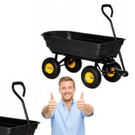 WÓZEK TACZKA TRANSPORTOWY OGRODOWY Z WYWROTKĄ PRZYCZEPKA UDŹWIG 200KG