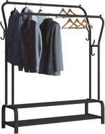Wieszak Gockowiak 121x33cm - podwójny, loftowy, metal, czarny