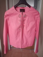 bonprix 44 kurtka marynarka eco skóra kamienie kolorowa