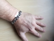 BRANSOLETKA Srebrna SREBRO 36,1gr pr 925 12mm/22cm Bransoleta