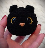 Brelok Czarny KOT Handmade Maskotka Amigurumi Kotek Prezent