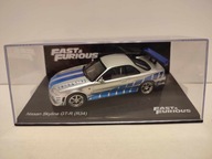 Model 1:43 Fast & Furious Szybcy i Wściekli Nissan Skyline GT-R (R34)