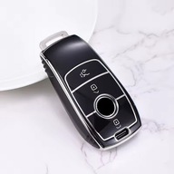 Czarno-srebrne etui na kluczyk Mercedes E S G GLC CLE CLA GLB GLS W177 W205