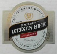 ETYKIETA PIWO CORNELIUS WEIZEN BIER BROWAR SULIMAR PIOTRKÓW TRYBUNALSKI