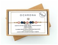 Bransoletka OCHRONA KAMIENIE NATURALNE Turmalin złot/srebrna na prezent