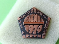 Stara Odznaka Emalia- VII RAJD GÓRSKI- HUTA FLORIAN - PTTK -BRENNA -1975