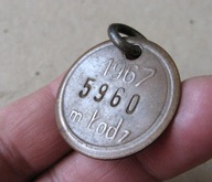 PIES - Numerek dla PSA psi NIEŚMIERTELNIK identyfikator ŁÓDŹ 1967