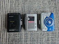 ODTWARZACZE KASETOWE WALKMAN SONY PANASONIC BLUESKY VINTAGE 3 SZTUKI