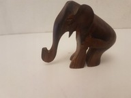 FIGURKA rzeźba DREWNIANA DO GABLOTY SŁOŃ ANGIELSKI