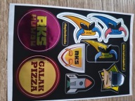 Kapitan bomba 1 naklejki zestaw RKS galak pizza kurvinox