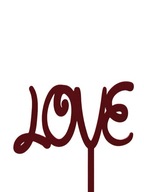 topper na tort dekoracja RÓŻNE KOLORY LOVE!!!