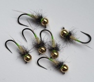 SZTUCZNA MUCHA NIMFA JIG #14 GREEN HARE