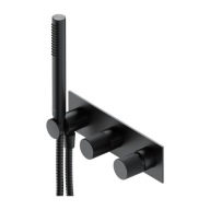 Bateria wannowo-prysznicowa ścienna Omnires CONTOUR antracyt CT80351AT