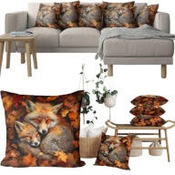 POSZEWKA NA PODUSZKĘ JESIENNA DEKORACYJNA 40X40 LISKI LIŚCIE