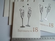 ZAPROSZENIE RĘCZNIE ROBIONE NA 18 URODZINY KOPERTA