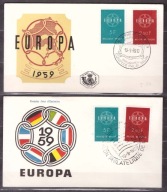 Belgia CEPT Europa koperty FDC 1959 (1)