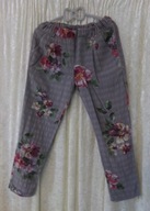 WŁOSKIE SPODNIE R.M/L KWIATY