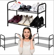 SZAFKA REGAŁ PÓŁKA STOJAK NA BUTY METALOWA CZARNA WĄSKA MAŁA PIONOWA