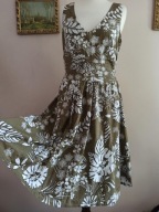 LERROS sukienka letnia z pliskami w talii 38/40