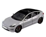 METALOWY MODEL TESLA Y 1:24 DŹWIĘK ŚWIATŁA LED OTWIERANE DRZWI