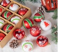 bombki choinkowe z tworzywa sztucznego, 16 sztuk dekoracyjne, 6 cm