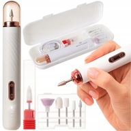 Frezarka do Paznokci Manicure Pedicure Bezprzewodowa + Frezy Zestaw w Etui