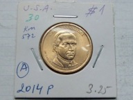 1 dolar 2014 Calvin Coolidge, mennica Philadelphia holder seria prezydenci