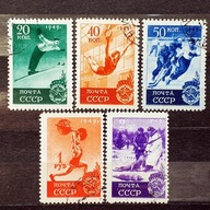 ZSRR Mi. Nr.1409-1413 1949r. Sport w ZSRR.
