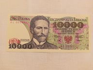 Stary banknot 10000 zł 1988 stan bankowy
