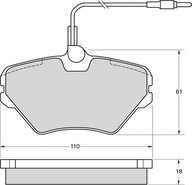 Klocki hamulcowe renault Laguna 1,8i, 2,0i
