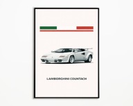 PLAKAT LAMBORGHINI COUNTACH KLASYCZNY SUPERCAR WŁOSKA IKONA PLAKAT A3