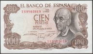 Hiszpania 100 peset 1970 - stan bankowy UNC