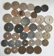 zestaw monet Belgia dużo przedwojennych każda inna 40 szt.