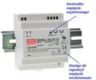 Zasilacz MEAN WELL DR-30-12 12 V DC 2 A na szynę DIN 35mm 23-10-5