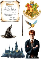 Wydruk CUKROWY na tort masa cukrowa HARRY POTTER HOGWART urodziny + tekst