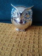 Figurka sowa w srebrnym kolorze