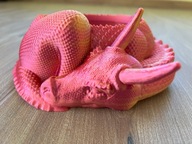 Smok 3D/ Dragon/ Śpiący Smok/ Figurka Smoka/ Pojemnik Na Biurko