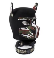 Puppy Play maska psa z obrożą