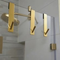 WIESZAK ŁAZIENKOWY NA RĘCZNIK HACZYK UCHWYT ZŁOTY