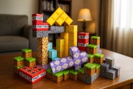 Klocki magnetyczne bloczki PIXEL sześciany konstrukcyjne dla dzieci 168el