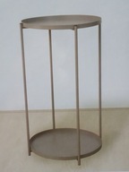 STOLIK KAWOWY METALOWY OKRĄGŁY PRZENOŚNY SKŁADANY