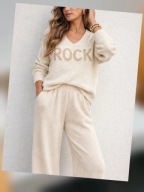 Włoski sweter z dodatkiem wełny i alpaki roz. 48/50